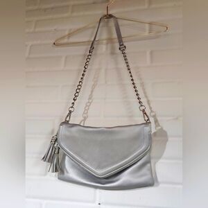 C Brand Silver Shoulder purse